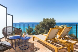 Room, Terrace, Sea View | View from room - Le Bailli de Suffren (Rayol-Canadel-sur-Mer)