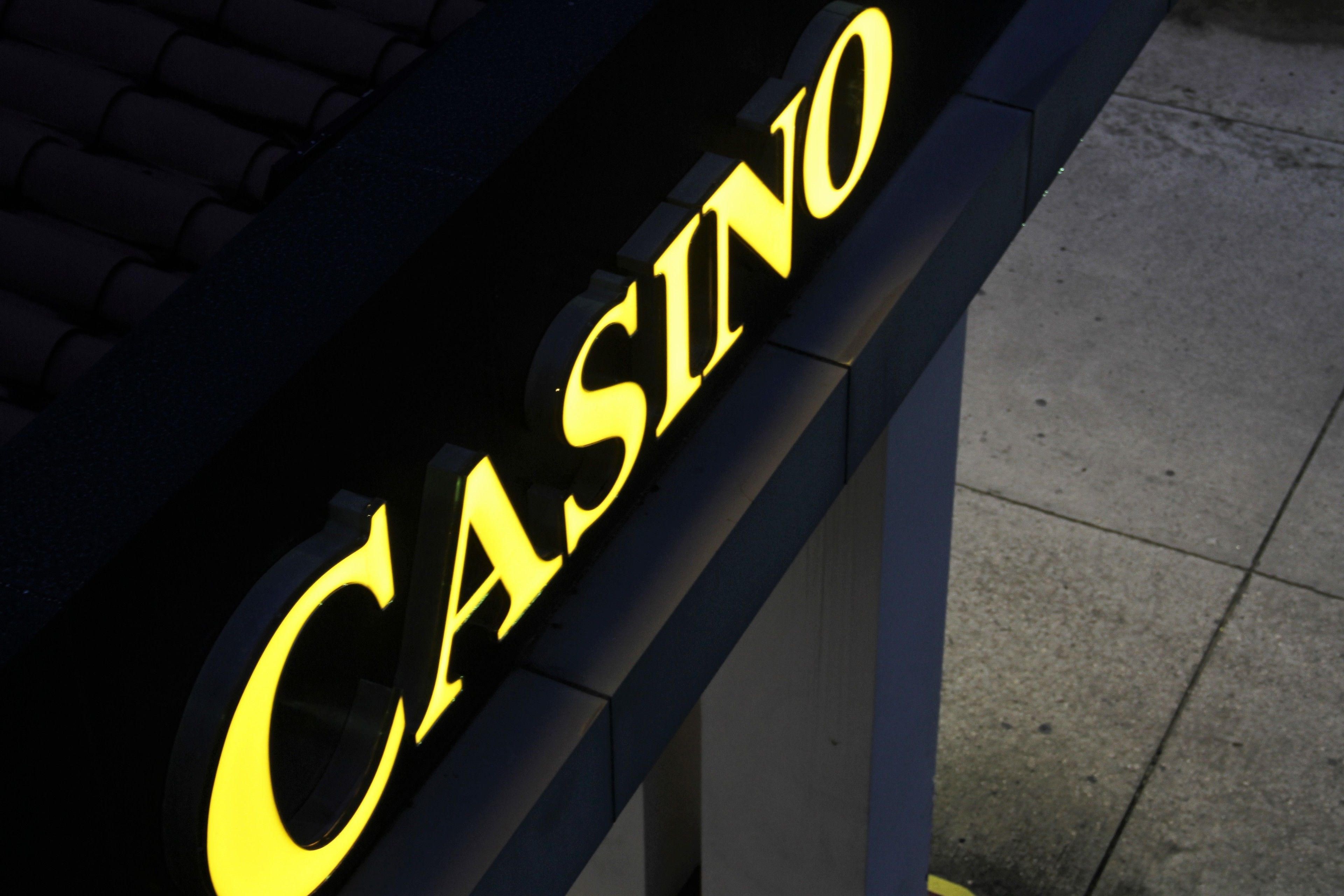 A building with a sign that reads "CASINO".