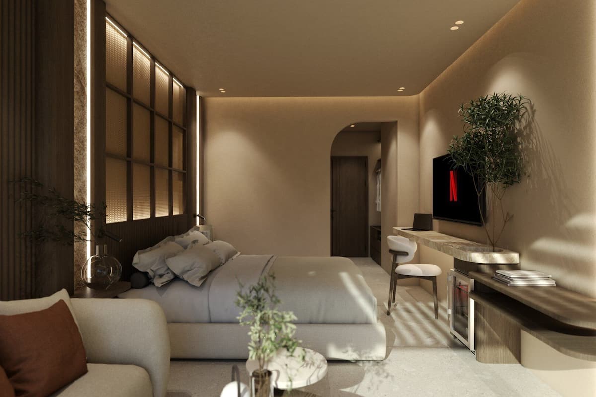 Studio Suite Junior, pemandangan laut | Meja kerja, tirai kedap cahaya, kedap suara, dan Wi-Fi gratis