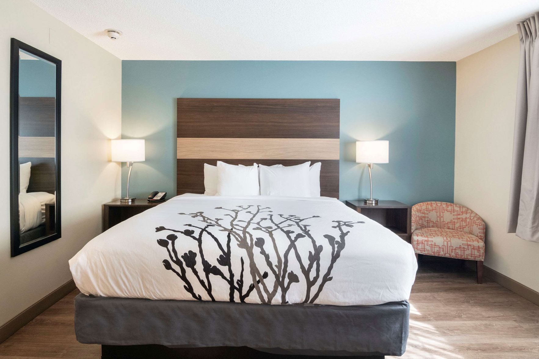 Desk, blackout drapes, iron/ironing board, free WiFi