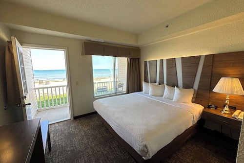 Hypo-allergenic bedding, desk, blackout drapes, soundproofing