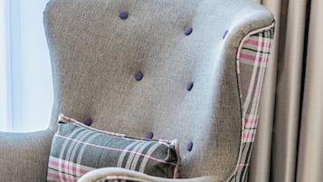 In-room safe, blackout curtains, soundproofing, free cots/infant beds