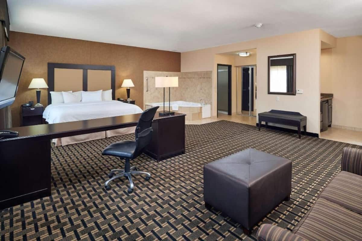 In-room safe, desk, laptop workspace, iron/ironing board