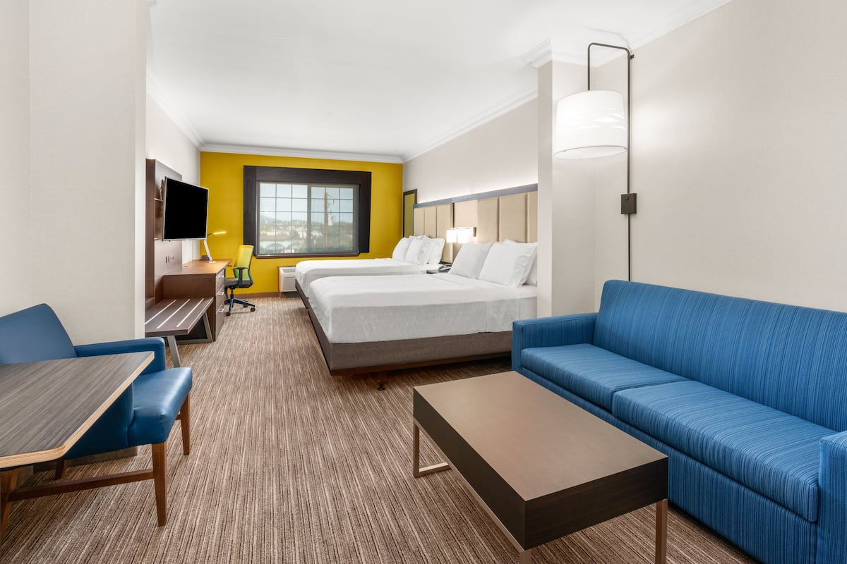 Suite, 2 Queen Beds (No Pets Allowed) | In-room safe, desk, laptop workspace, iron/ironing board