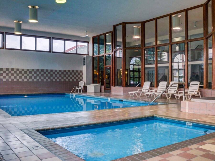Indoor pool, open 9:00 AM to 11:00 PM, sun loungers