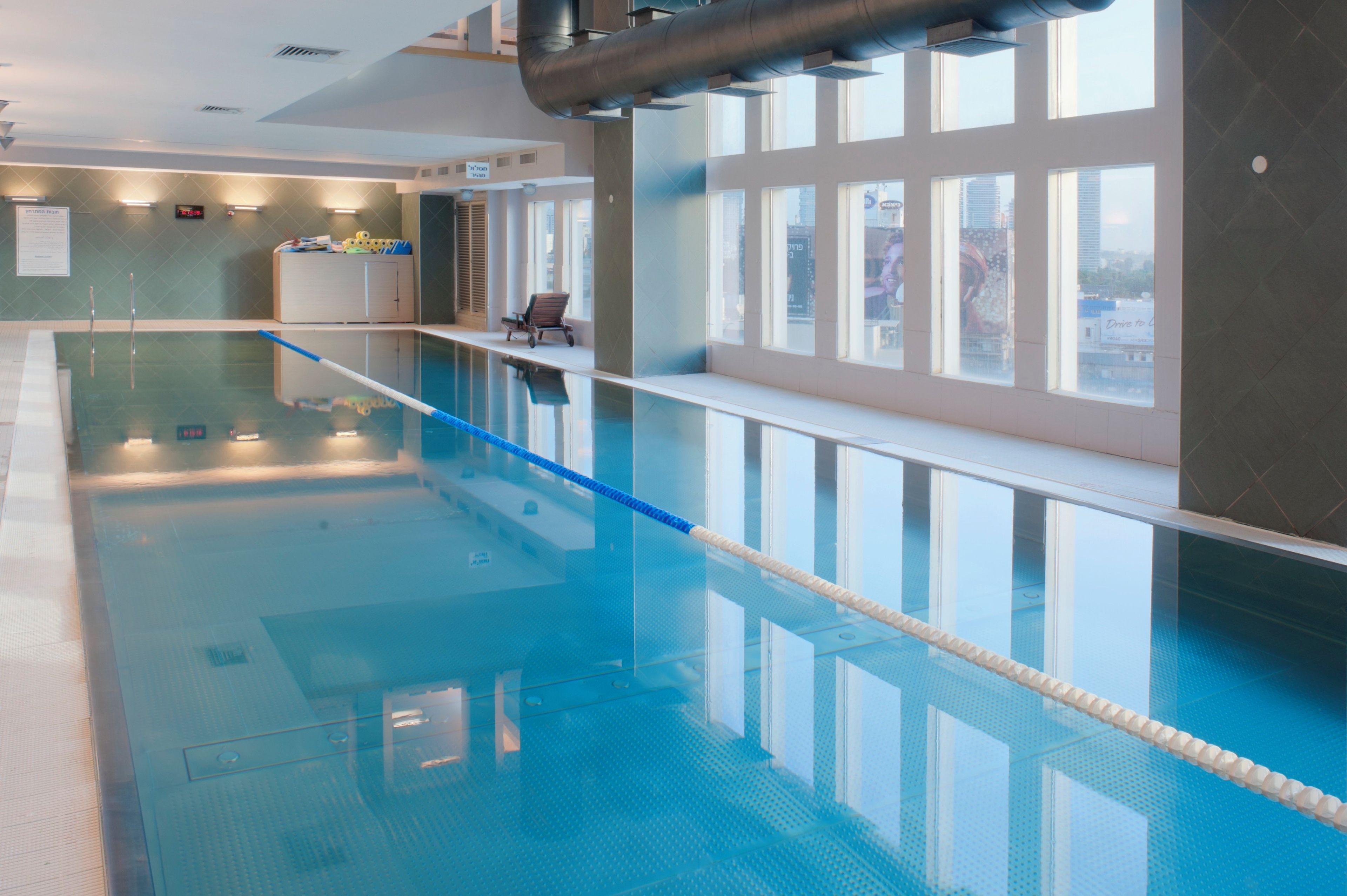 Indoor pool, lifeguards on site