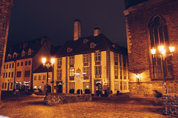 Front of property – evening/night