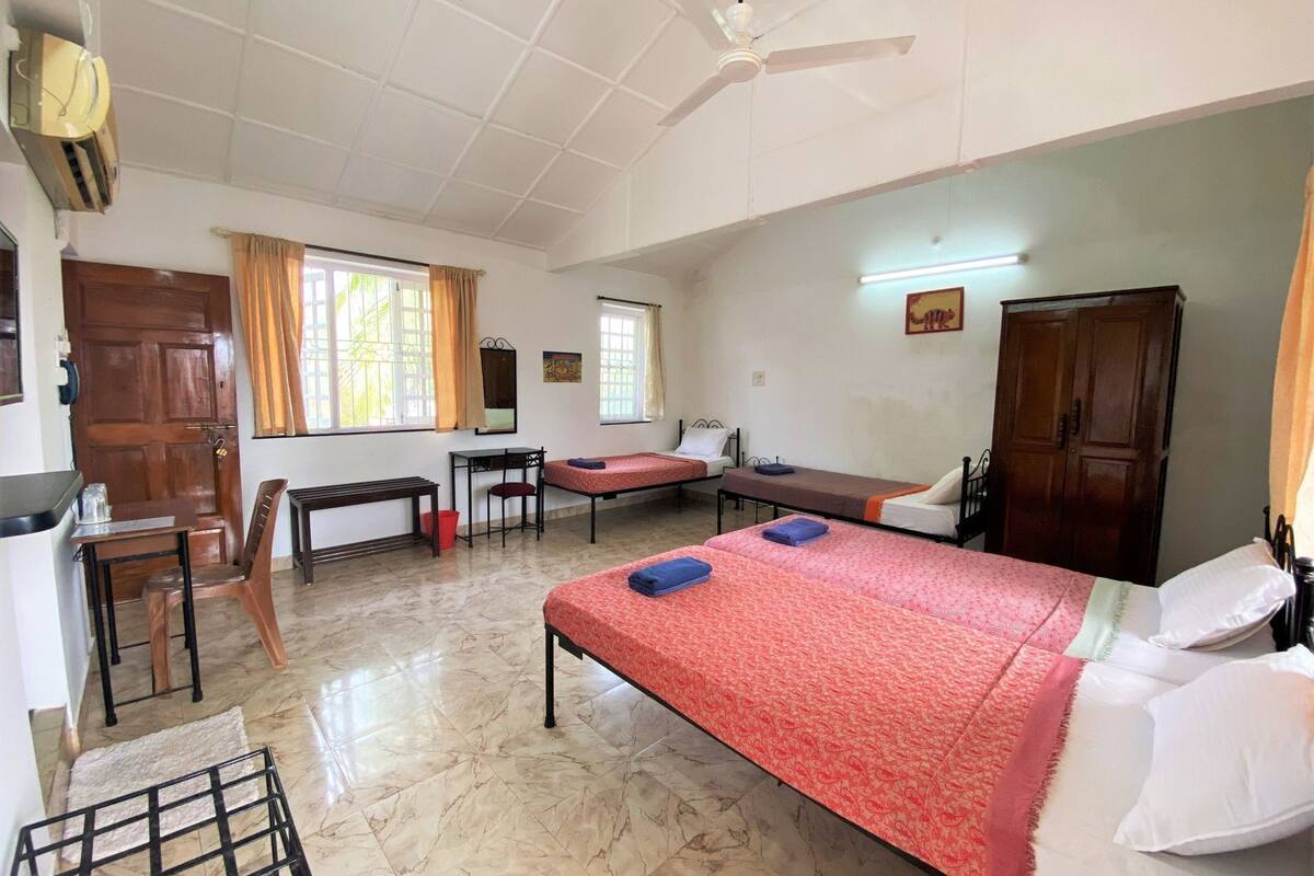 Individually furnished, desk, laptop workspace, blackout drapes