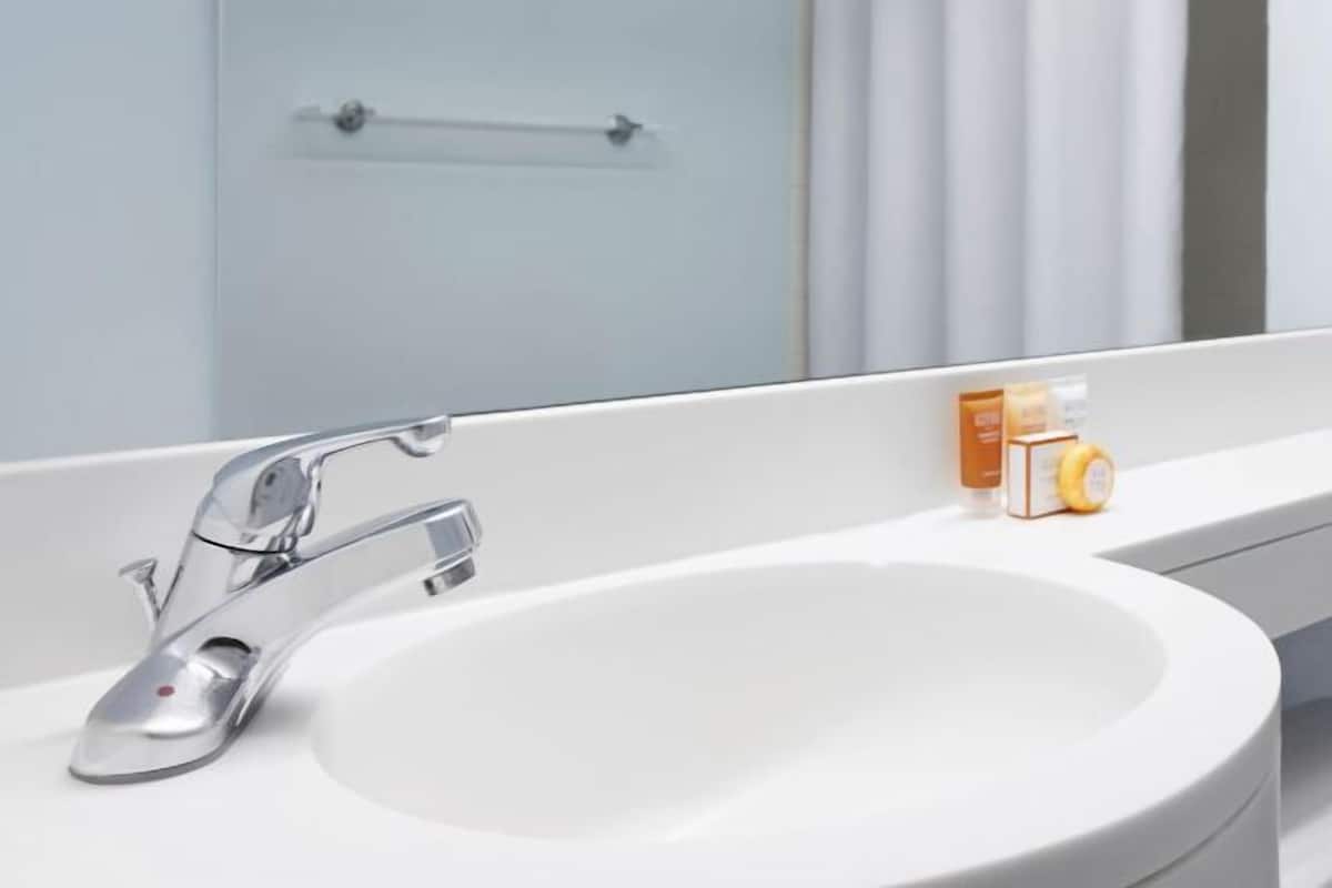 Bathroom | Shower, hair dryer, towels, soap