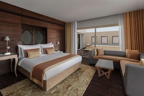Egyptian cotton sheets, minibar, in-room safe, desk