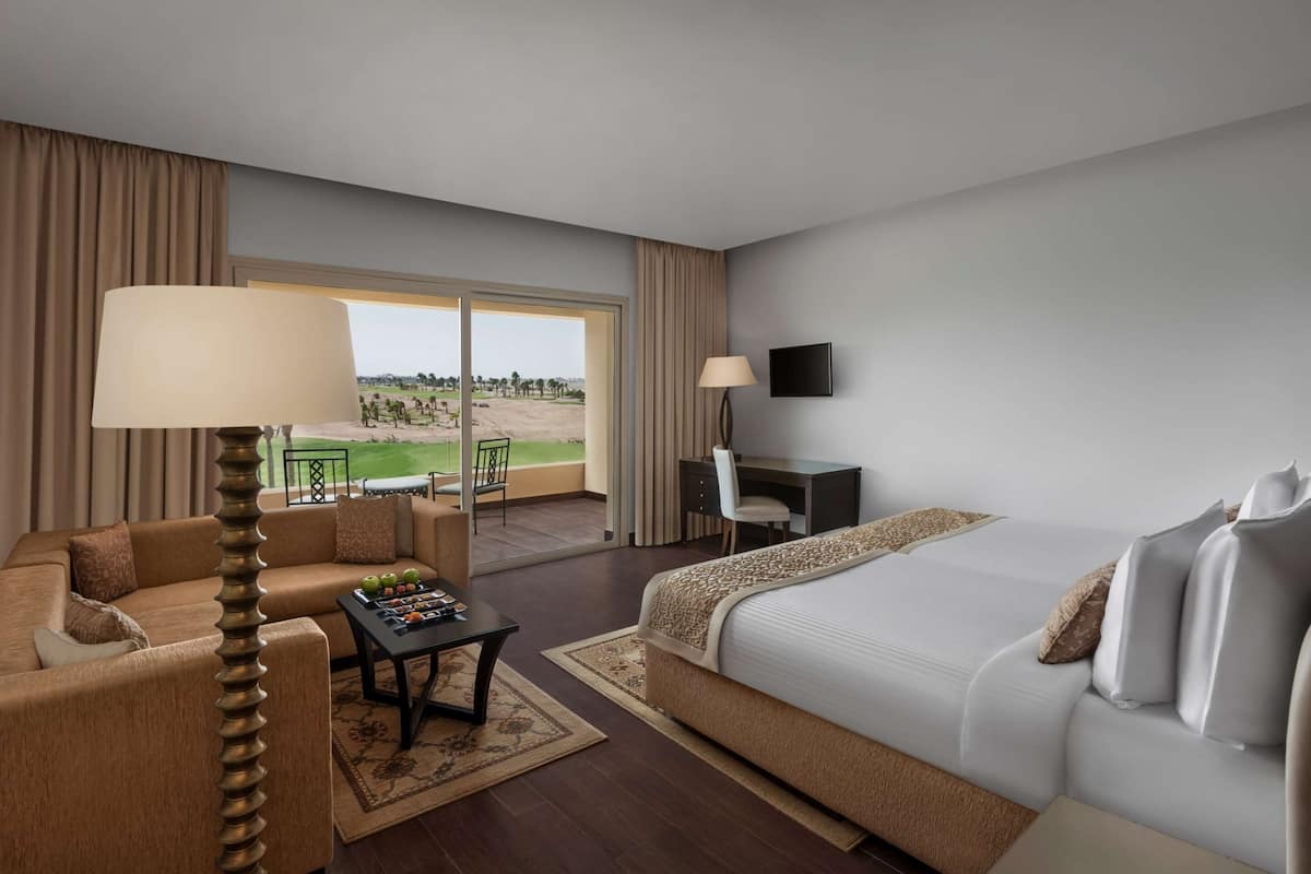 Egyptian cotton sheets, minibar, in-room safe, desk