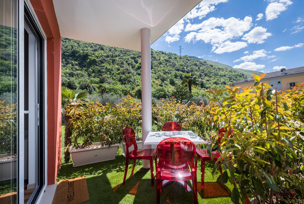 standard apartment, 1 bedroom, pool view | terrace/patio