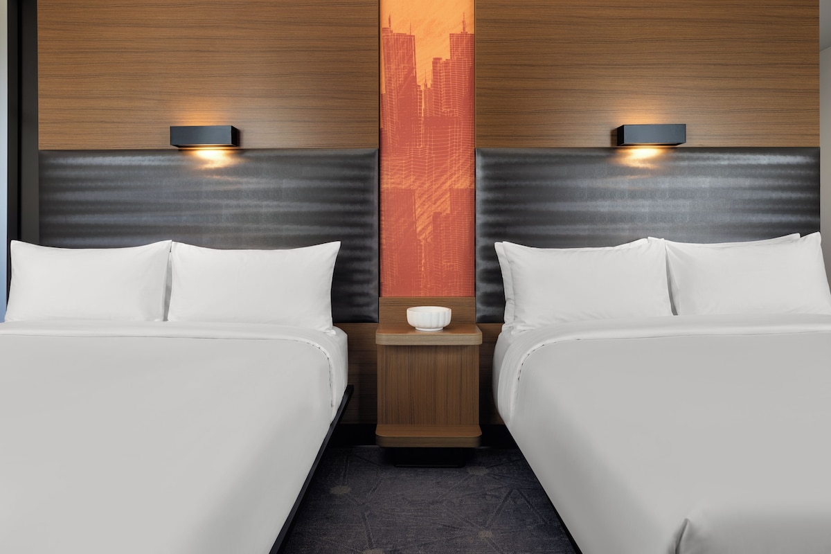 Room, 2 Queen Beds | Premium bedding, in-room safe, desk, laptop workspace