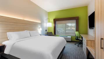 In-room safe, desk, laptop workspace, blackout drapes