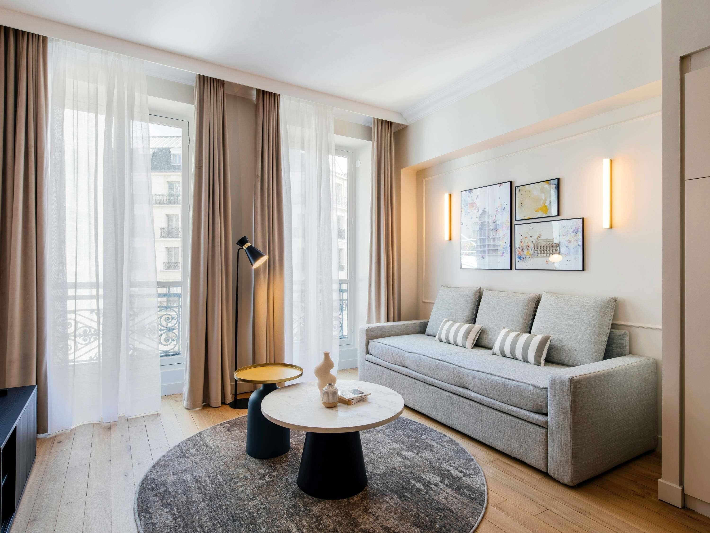 Apartment, 1 Bedroom | In-room safe, soundproofing, iron/ironing board, free cribs/infant beds