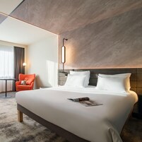 Deluxe-Zimmer, 1 Queen-Bett und Schlafsofa | Minibar, Zimmersafe, Schreibtisch, schallisolierte Zimmer