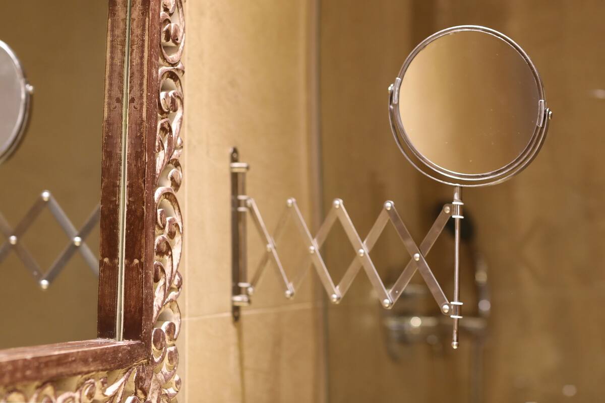 superior apartment, balcony | bathroom | hair dryer, towels, soap, shampoo