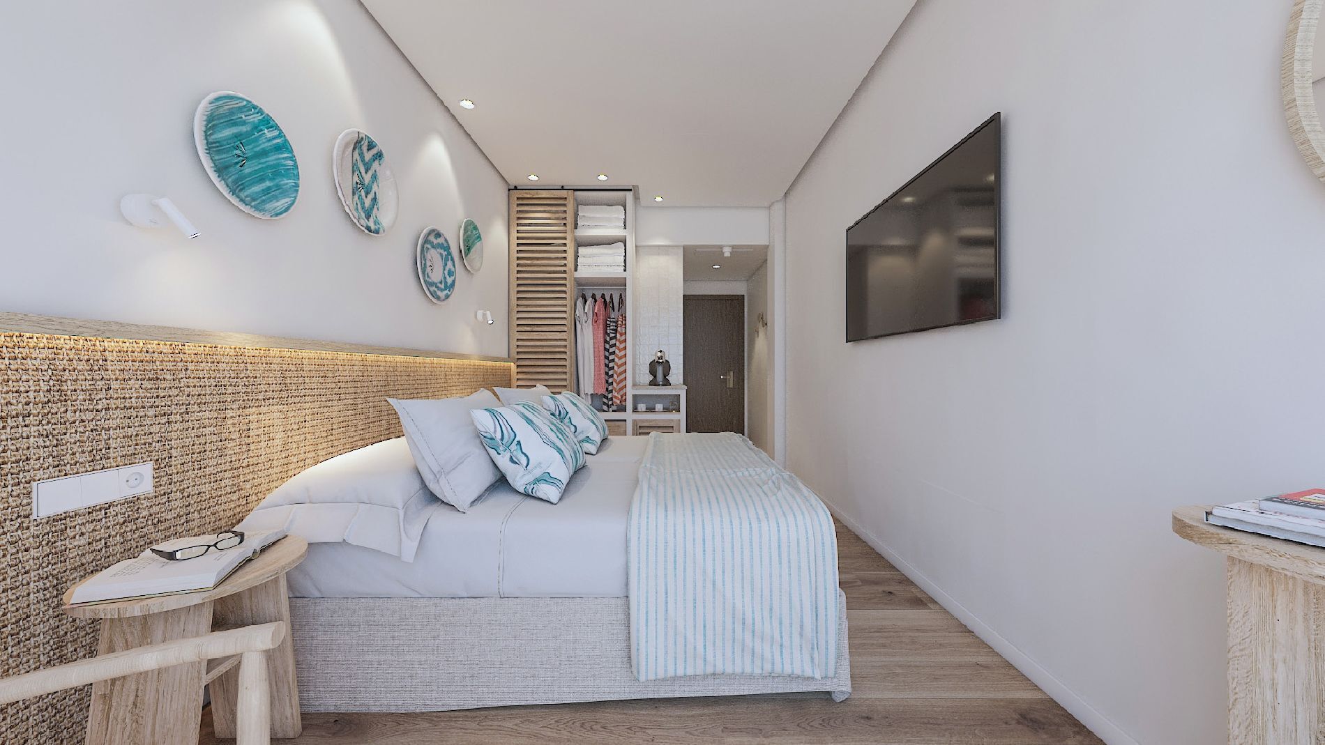 Escritorio, wifi, ropa de cama