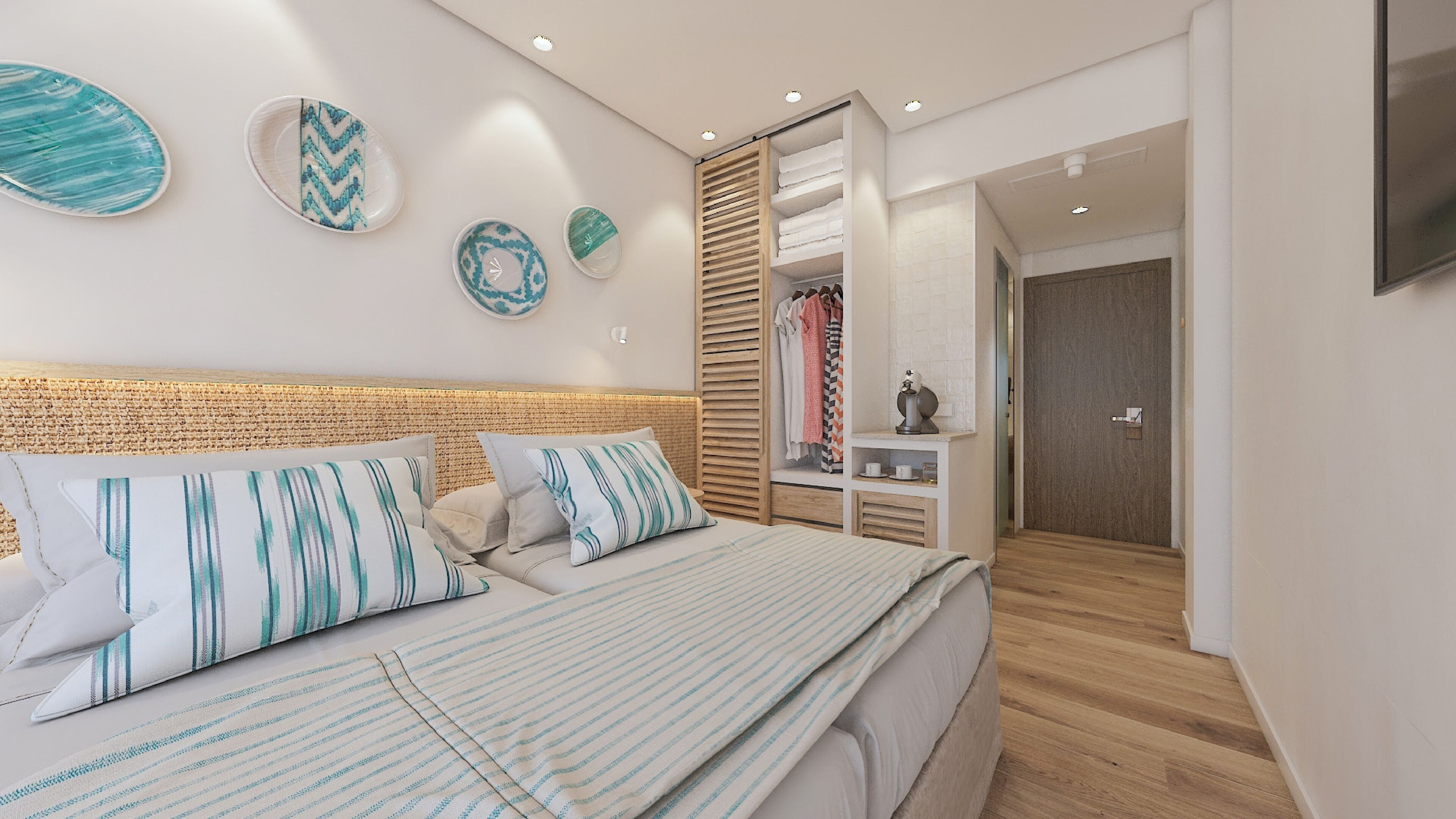 Escritorio, wifi, ropa de cama