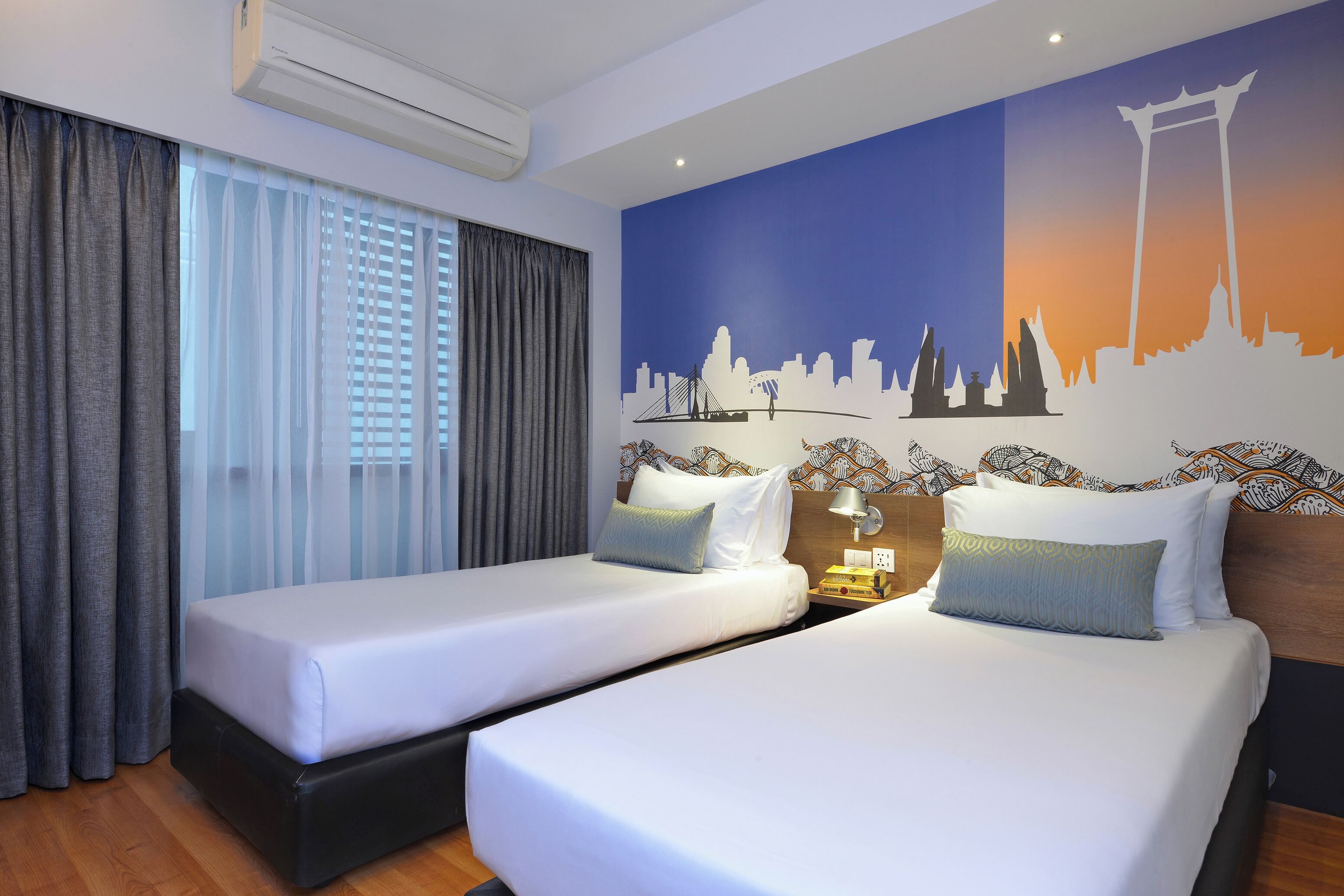 In-room safe, desk, laptop workspace, soundproofing