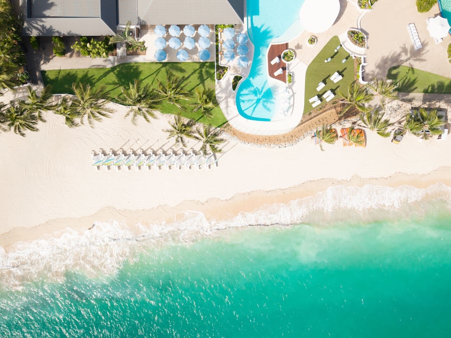 On the beach, beach towels
