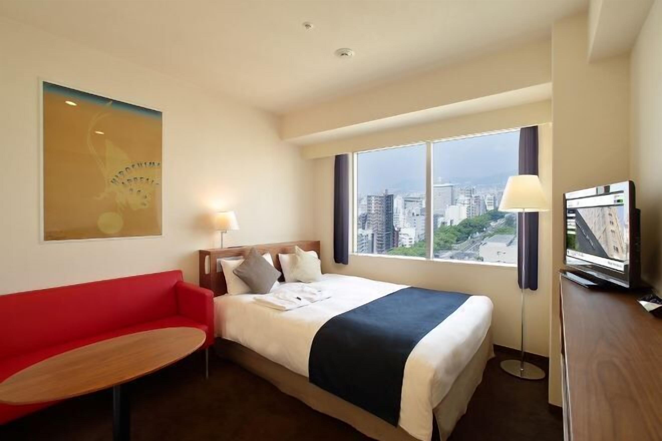 Premium bedding, down comforters, desk, blackout drapes