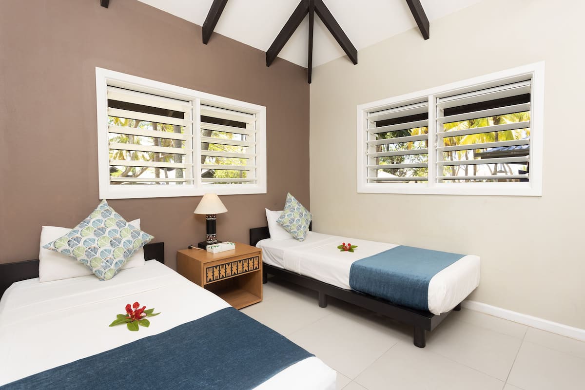 Bungalow, 2 Bedrooms, Garden Area | In-room safe, desk, blackout curtains, iron/ironing board