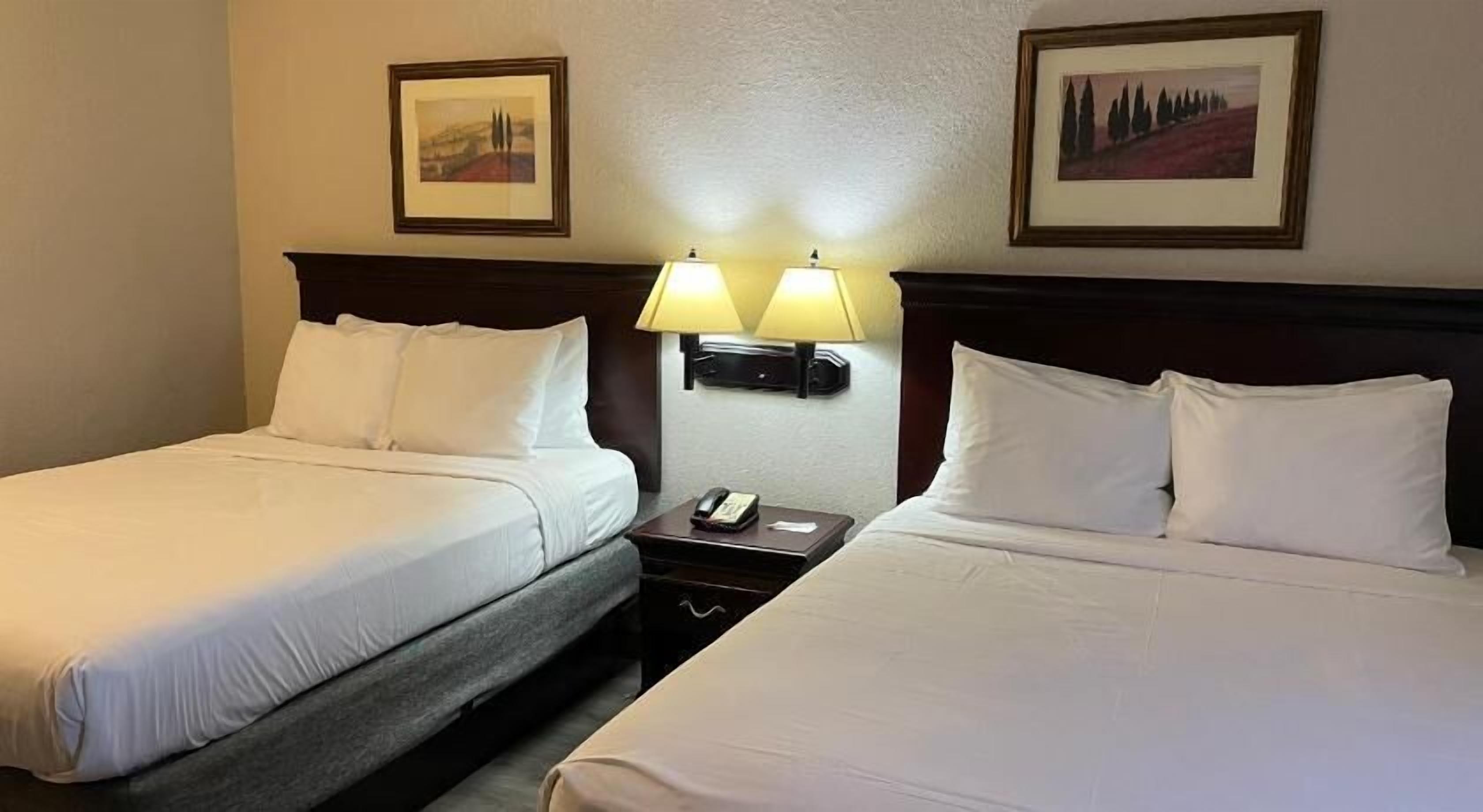 Premium bedding, desk, blackout drapes, iron/ironing board