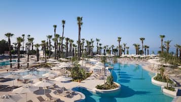 2 indoor pools, 9 outdoor pools, pool umbrellas, pool loungers