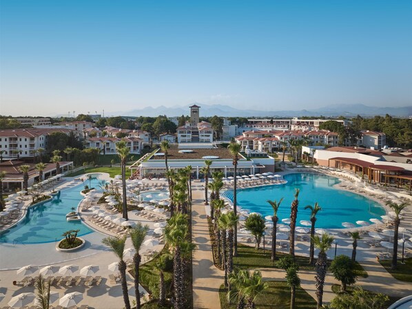 2 indoor pools, 9 outdoor pools, pool umbrellas, sun loungers