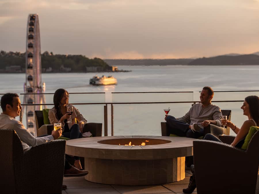 Outdoor pool, open 6:00 AM to 10:00 PM, pool umbrellas, sun loungers