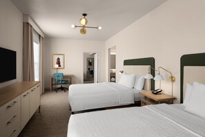 One Bedroom Suite Two Queens, Non-Smoking | In-room safe, iron/ironing board, free WiFi, bed sheets