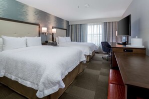 Two Queen Beds, Non-Smoking | Premium bedding, desk, laptop workspace, blackout drapes - Hampton Inn & Suites San Diego-Poway (Poway)