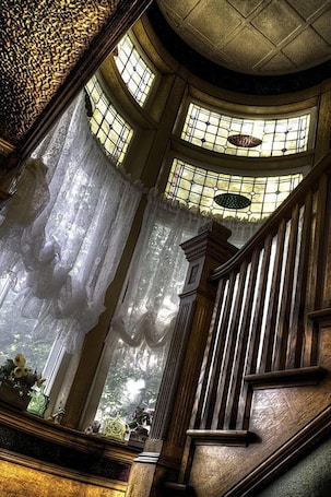 Staircase. The Jeweled Turret Inn