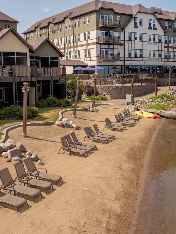 Private beach, sun loungers, kayaking