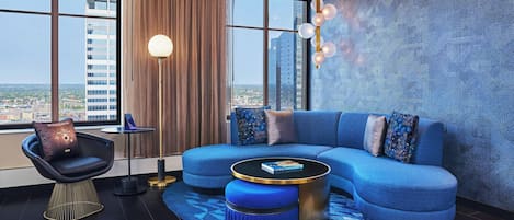 Suite, 1 King Bed | Living room