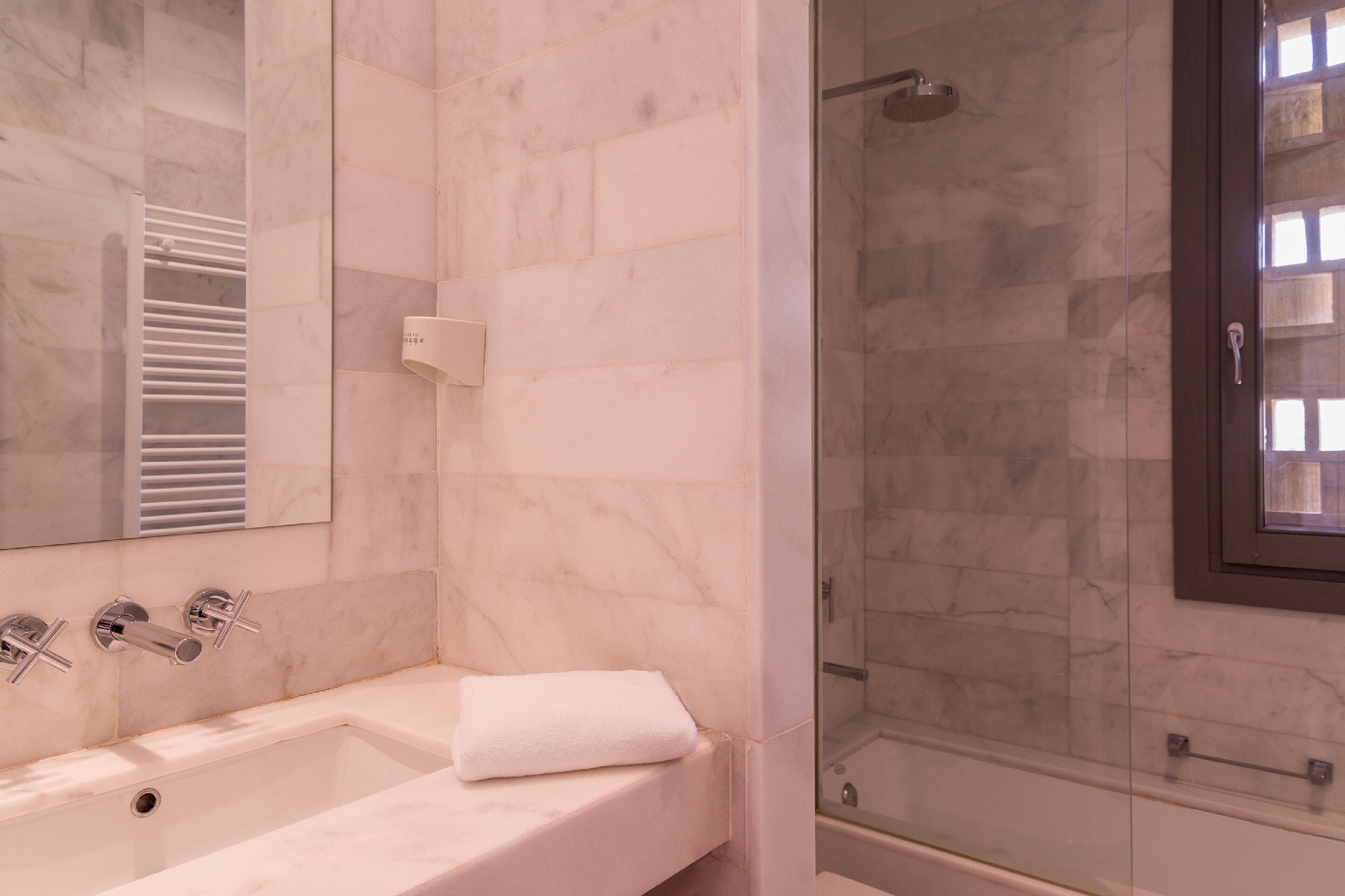 free toiletries, hair dryer, towels