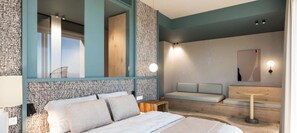 Minibar, Schreibtisch, kostenloses WLAN, Bettwäsche