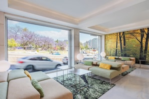 Sitteområde i lobbyen