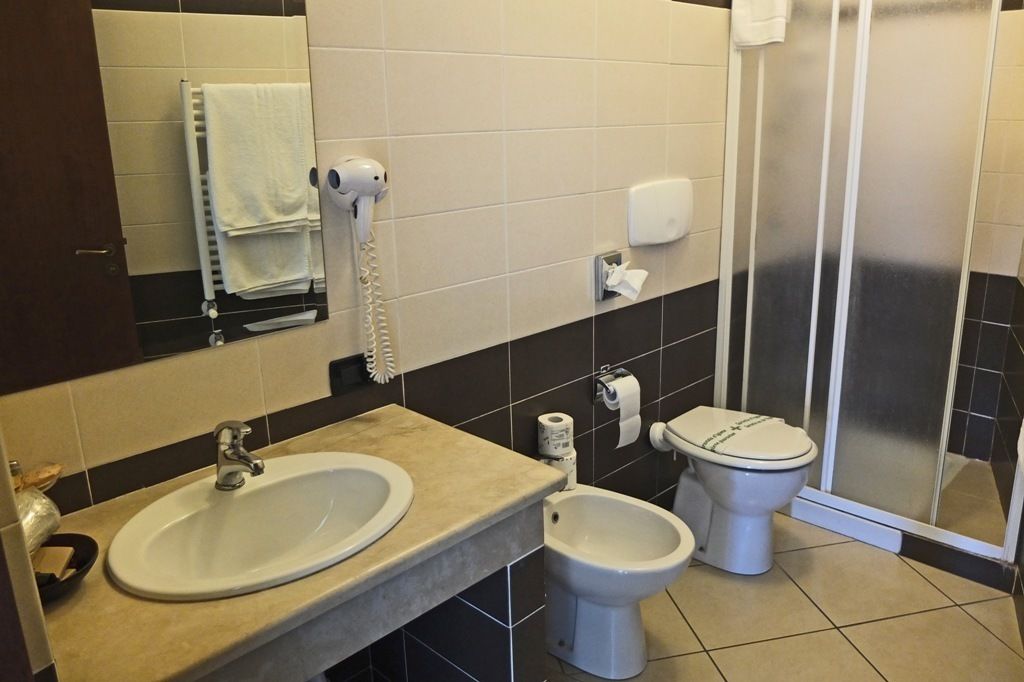 shower, free toiletries, hair dryer, bidet