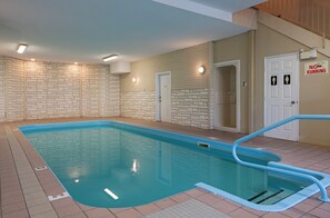 Indoor pool, open 8:30 AM to 10:30 PM, sun loungers