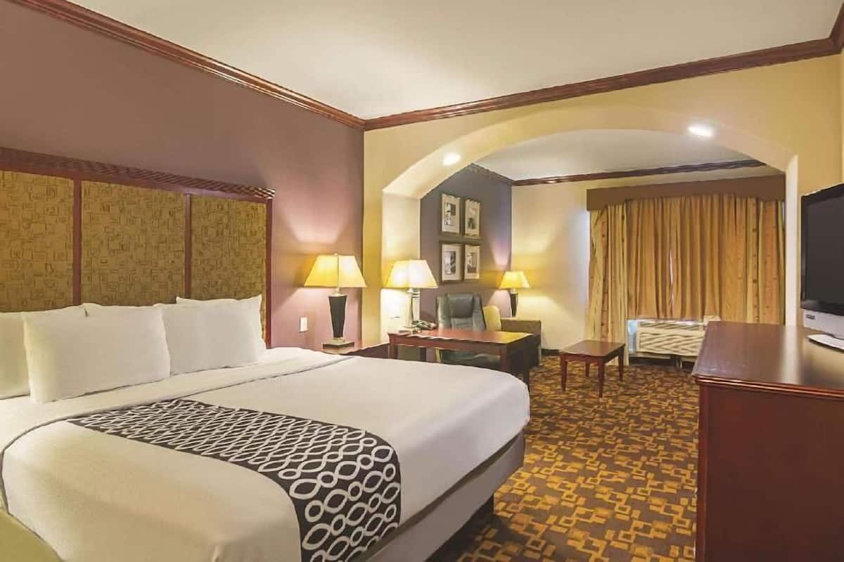 Premium bedding, desk, blackout curtains, iron/ironing board