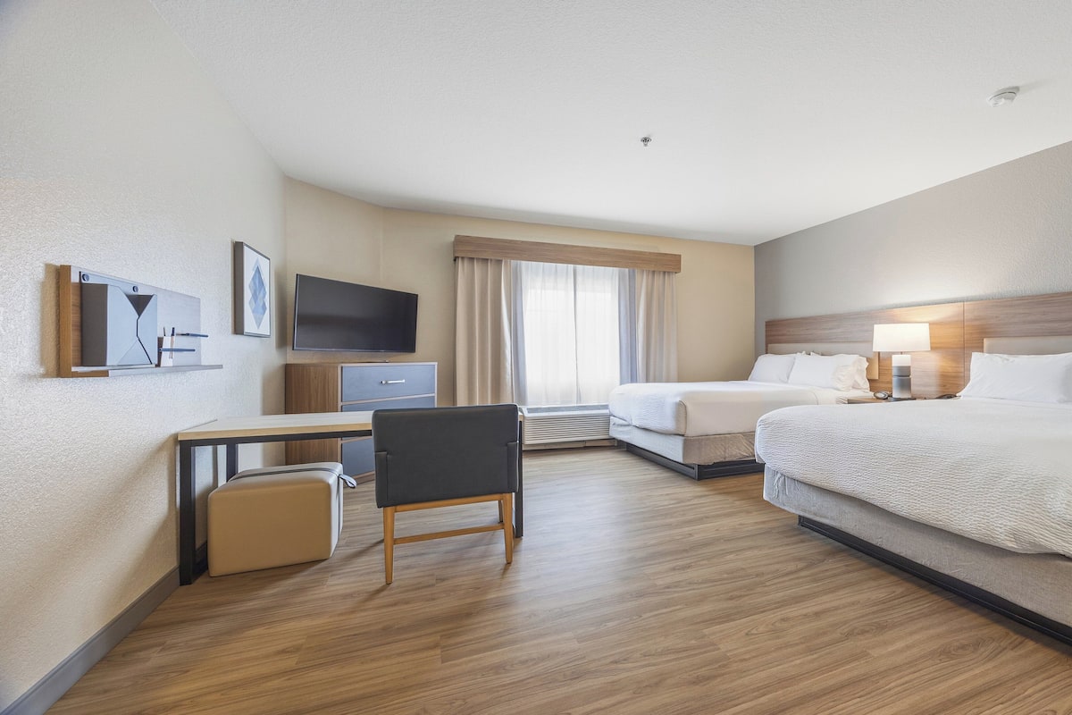 Studio Suite, 2 Double Beds | In-room safe, iron/ironing board, WiFi (free), bed sheets