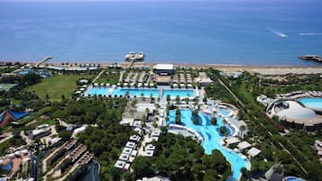 2 indoor pools, 5 outdoor pools, pool umbrellas, sun loungers