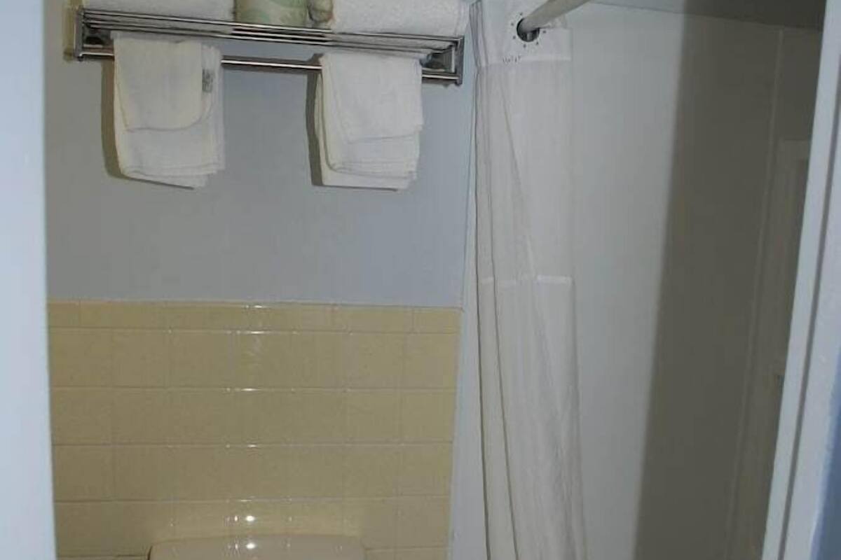 Bathroom | Combined shower/tub, hair dryer, towels