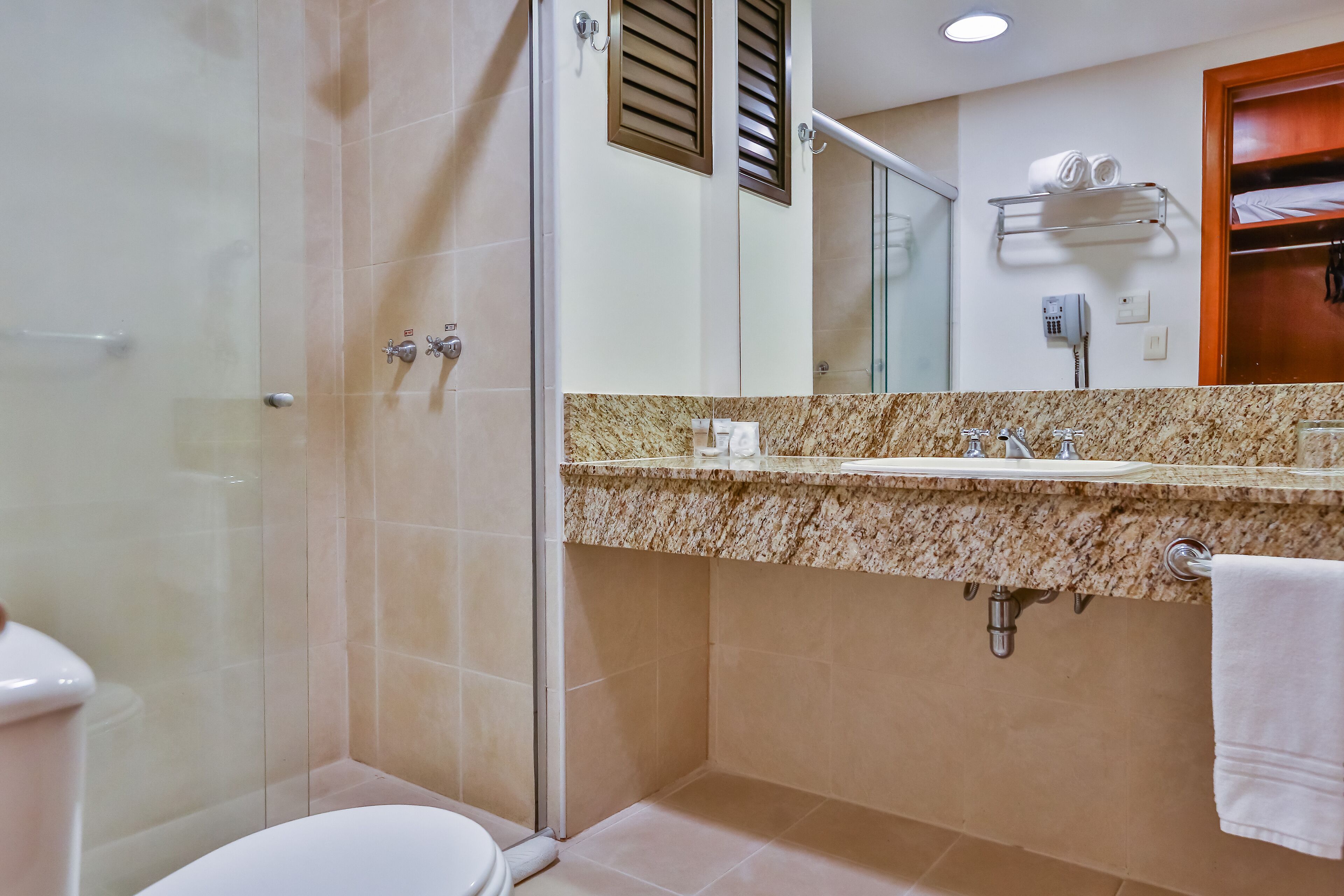 Free toiletries, hair dryer, towels, soap