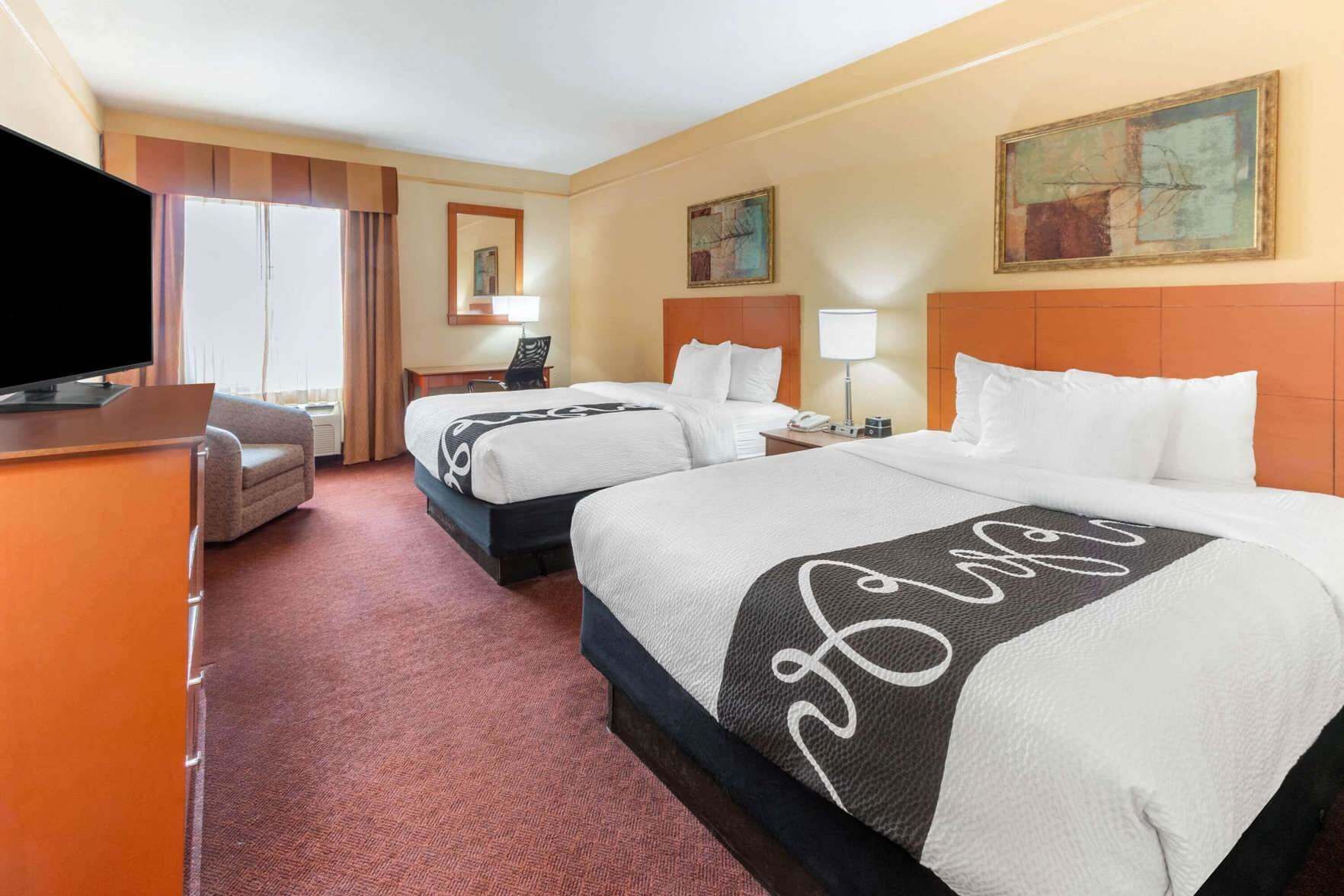 Premium bedding, desk, blackout curtains, iron/ironing board