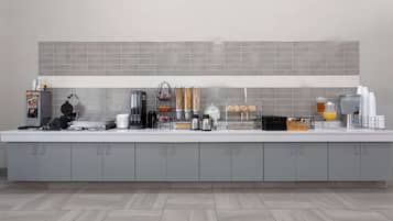 Free daily self-service breakfast