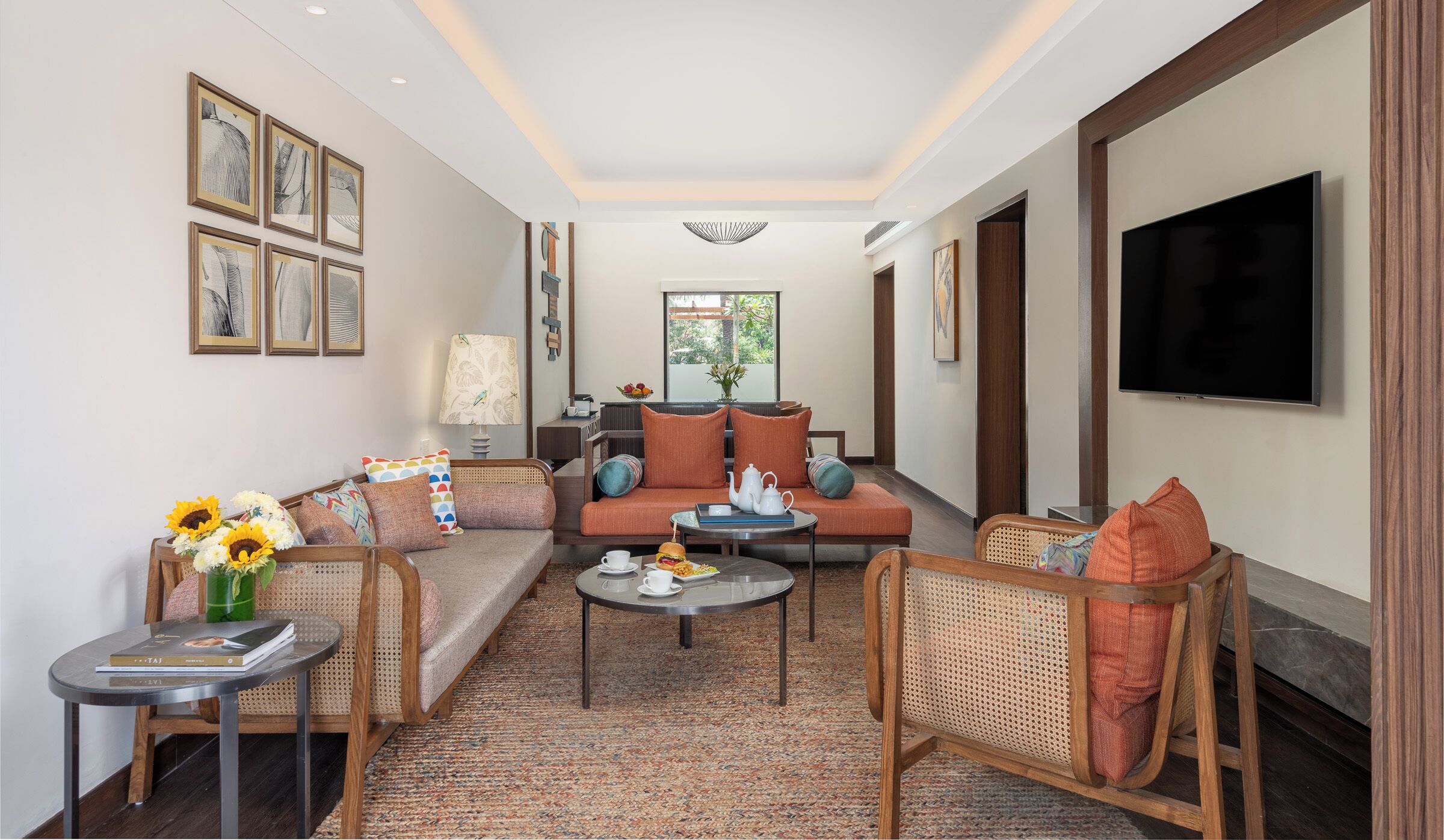 Luxury Villa | Living area | 36-inch flat-screen TV with satellite channels, TV, table football
