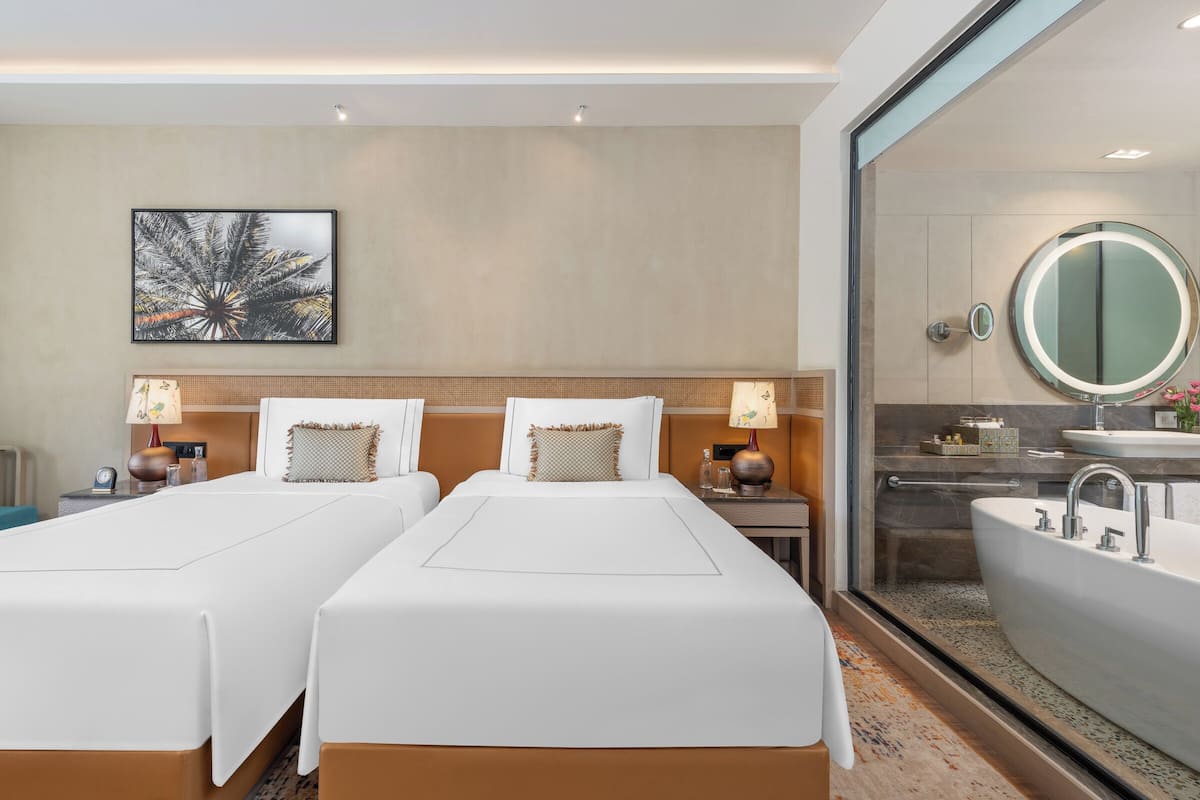 Bộ trải giường bằng vải cotton Ai Cập, bộ đồ giường cao cấp, minibar